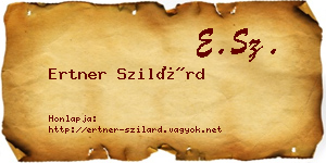 Ertner Szilárd névjegykártya