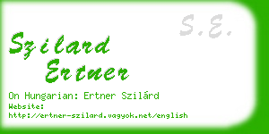 szilard ertner business card